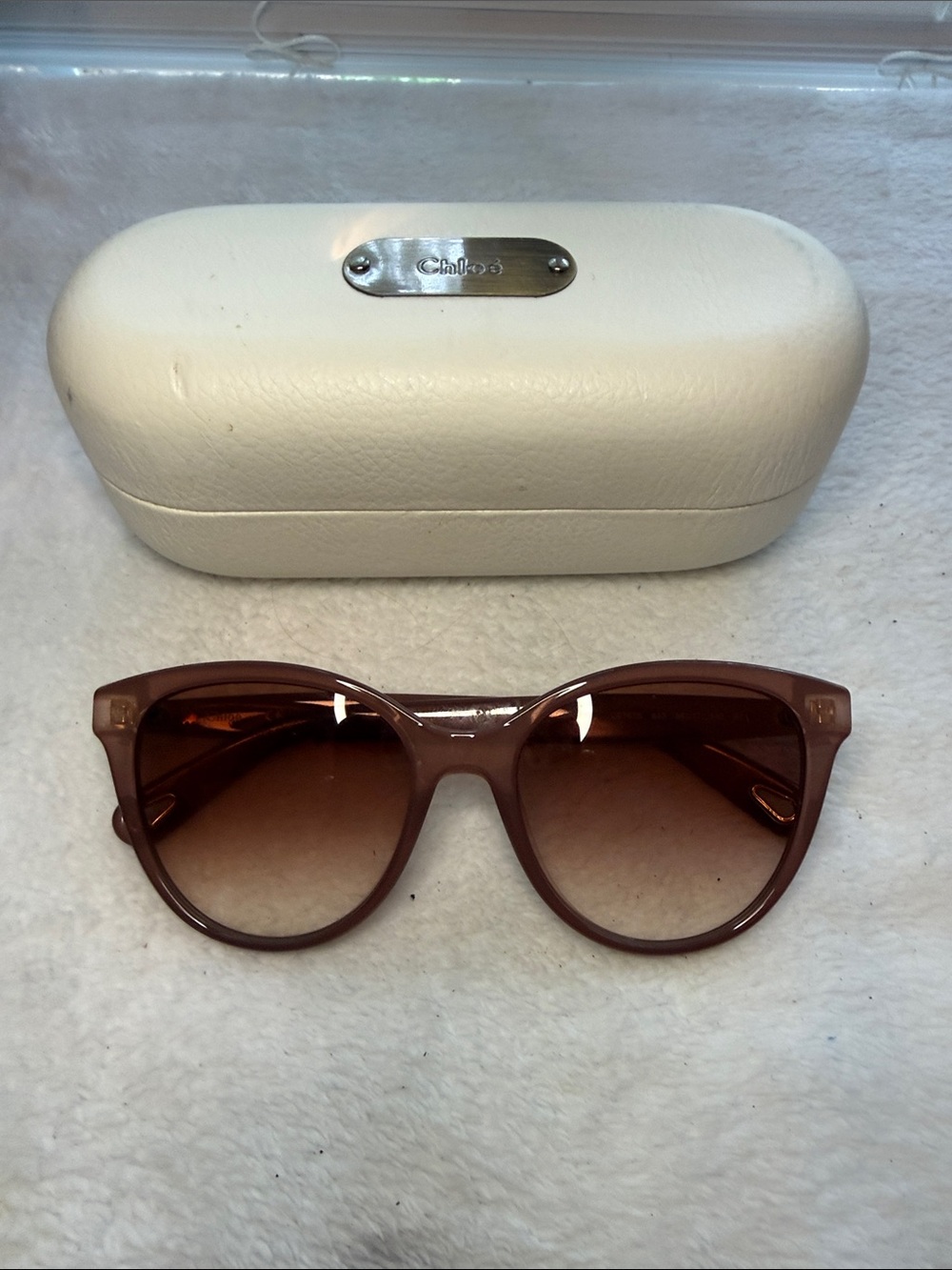 Chloe' CE767S Lavender Cat Hollywood Designer Sunglasses Made In Italy